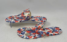 Load image into Gallery viewer, Lauren Ralph Lauren Womens Audrie Blue White Red Thong Sandals Size 8B