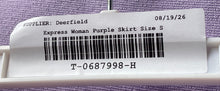 Load image into Gallery viewer, Express Womens Purple Flat Front Stretch Straight & Pencil Skirt Size Small