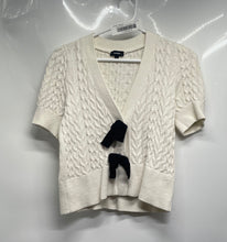 Load image into Gallery viewer, Express Womens Clarissa Beige Short Sleeve Cable Knit Cardigan Sweater Size S