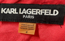 Load image into Gallery viewer, Karl Lagerfeld Paris Womens Coral Back Zip Short Sleeve Wrap Dress Size 4
