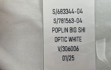 Load image into Gallery viewer, Gap Womens White Cotton Long Sleeve Poplin The Big Button-Up Shirt Size L