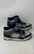 Load image into Gallery viewer, Leopard Mens Gray Black Blue Round Toe High Top Lace-Up Sneaker Shoes Size 7.5