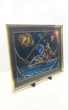 Load image into Gallery viewer, Wall Hanging Home Decor Framed Space Planet Scene Signed Art Painting