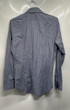 Load image into Gallery viewer, Express Mens Blue White Cotton Extra Slim Fit Long Sleeve Dress Shirt Size XS
