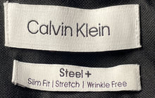 Load image into Gallery viewer, Calvin Klein Mens Black Wrinkle Free Stretch Slim Fit Dress Shirt Size XL