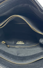 Load image into Gallery viewer, Cuir Veritable Womens Black Genuine Leather Inner Pockets Zipper Shoulder Bag