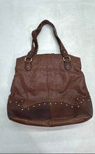 Load image into Gallery viewer, Preston & York Womens Brown Leather Double Handle Pockets Lined Shoulder Bag