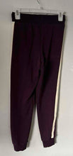 Load image into Gallery viewer, Puma Girls Purple Side Stripe Tapered Leg Drawstring Track Pants Size M With Tag