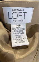 Load image into Gallery viewer, Ann Taylor Womens Beige Flat Front Slash Pocket Straight Leg Dress Pants Sz 14P