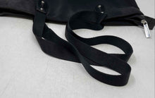 Load image into Gallery viewer, Michael Kors Womens Black Outer Pocket Double Strap Zipper Medium Tote Purse