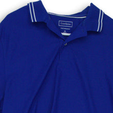 Load image into Gallery viewer, Club Room Mens Blue White Short Sleeve Collared Performance Polo Shirt Size XL
