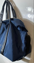 Load image into Gallery viewer, Jimmy Choo Parfums Womens Navy Blue Black Double Handle Weekender Duffle Handbag