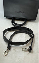 Load image into Gallery viewer, Michel Germain Paris Womens Black Leather Detachable Strap Zipper Satchel Bag