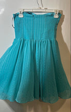 Load image into Gallery viewer, Guess Womens Blue Striped Strapless Back Zip Fit & Flare Dress Size Small