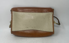 Load image into Gallery viewer, Dooney & Bourke Womens Cream Khaki Leather Inner Pockets Crossbody Bag