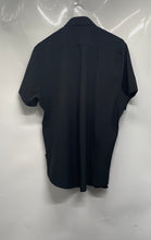 Load image into Gallery viewer, DKNY Mens Black Short Sleeve Collared Zipped Pocket Button-Up Shirt Size M