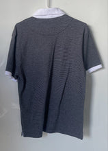 Load image into Gallery viewer, Banana Republic Mens Black White Striped Polo Shirt Size Medium With Tag