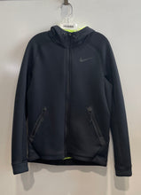 Load image into Gallery viewer, Nike Mens Black Therma-Fit Hooded Gym Workout Full-Zip Jacket Size Medium