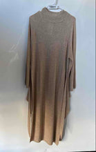 Load image into Gallery viewer, Mable Womens Khaki Long-Sleeve Knitted Mock Neck Sweater Dress Size M/L