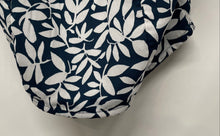 Load image into Gallery viewer, Abercrombie & Fitch Womens Blue White Leaf Print Cropped Blouse Top Size L