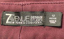 Load image into Gallery viewer, 7th Avenue Design Studio New York & Company Womens Wine Trouser Pants Size 12P