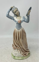 Load image into Gallery viewer, Tengra Elegant Lady Holding A Hand Mirror & Combing Her Hair Porcelain Figurine