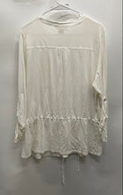 Load image into Gallery viewer, Michael Kors Womens White Cotton Long Sleeve Blouse Top Size 1X