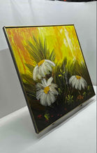 Load image into Gallery viewer, Framed Wall Decor Art Yellow White Flowers Oil Painting On Canvas By Le Mark