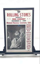 Load image into Gallery viewer, Home Decorative Wall Hanging Framed The Rolling Stones Free Concert Art Poster