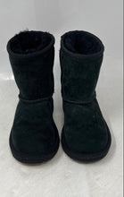 Load image into Gallery viewer, UGG Girls Classic Black Suede Pull-On Mid Calf Short Winter Boots Size 10