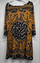 Load image into Gallery viewer, Jean-Pierre Klifa Womens Multicolor Animal Print Long Sleeve Shift Dress Size XL