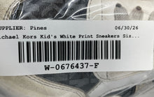 Load image into Gallery viewer, Michael Kors Kids Cosmo Maddy White Print Lace-Up Sneakers Shoes Size 12