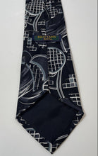 Load image into Gallery viewer, Brittany Bay Mens Black White Abstract Print Keeper Loop Adjustable Pointed Tie