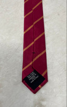 Load image into Gallery viewer, Hugo Boss Mens Pink Yellow Striped Silk Adjustable Long Formal Designer Tie