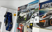 Load image into Gallery viewer, Lot Of 9 Pcs Assorted Lego Speed Champions Large Print Mixed Instruction Manuals