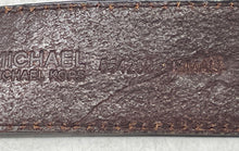 Load image into Gallery viewer, Michael Kors Womens Brown Signature Print Adjustable Strap Dress Belt Size Small