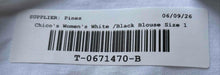 Load image into Gallery viewer, Chico's Womens White Black Collared Long Sleeve Button-Up Tunic Shirt Size 1