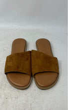 Load image into Gallery viewer, Simona Rossi Womens Brown Leather Open Toe Slip-On Flat Slide Sandals Size 8
