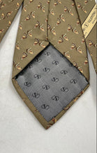 Load image into Gallery viewer, Valentino Mens Beige Printed Adjustable Keeper Loop Designer Tie