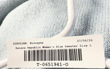 Load image into Gallery viewer, Banana Republic Womens Blue Crew Neck Long Sleeve Pullover Sweater Size Large