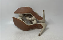 Load image into Gallery viewer, BCBGMaxazria Womens Alma Cream Leather Braided Strap Slide Sandals Size 9.5