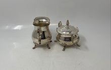 Load image into Gallery viewer, Silver-Tone Tableware Engraved Scroll Handle Lidded Sugar Bowl And Creamer Set