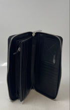 Load image into Gallery viewer, Michael Kors Womens Black Leather Jet Set Travel Continental Zip-Around Wallet