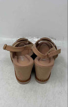 Load image into Gallery viewer, Piccadilly Womens Beige Peep Toe Wedge Heel Adjustable Strap Slingback Sandals 6