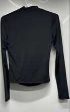 Load image into Gallery viewer, Express Womens Black Long Sleeve Drape Cowl Neck Pullover Blouse Top Size XS