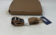 Load image into Gallery viewer, Izod Womens Brown Leather Inner Pocket Detachable Strap Crossbody Bag With Tag