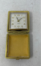 Load image into Gallery viewer, Vintage Westclox Gold-Tone Square Analog Travel Alarm Clock Not Tested