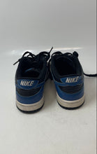 Load image into Gallery viewer, Nike Boys Dunk Low Black Blue Leather Lace-Up Low Top Sneaker Shoes Size 4Y