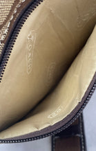 Load image into Gallery viewer, Coach Womens Brown Signature Print Adjustable Strap Crossbody Purse