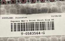Load image into Gallery viewer, Express Mens Multicolor Geometric Print Short Sleeve Button-Up Shirt Size XS